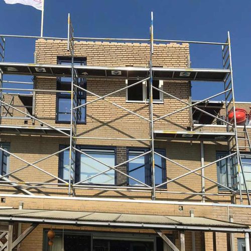 Een bouwproject waarbij het hoogste punt is bereikt